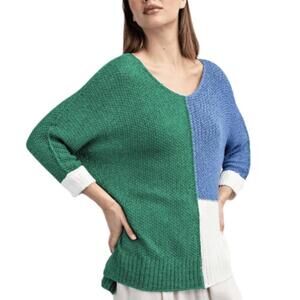 NWT EE Some Women's Colorblock Knit Sweater, Large